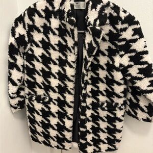 H&M Kids Black and White Patterned Puffer Coat
